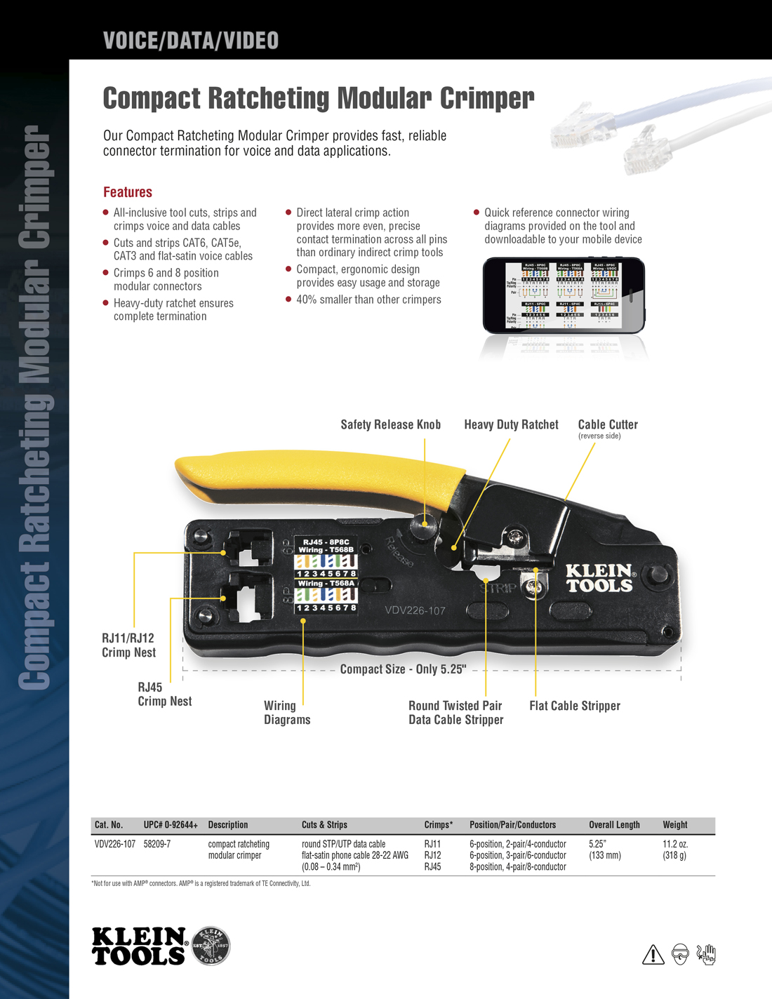 Klein Tools Compact Ratcheting Modular CrimperVDV226107 The Home Depot